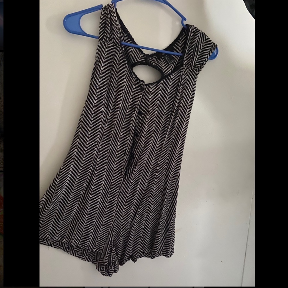 Black & white romper